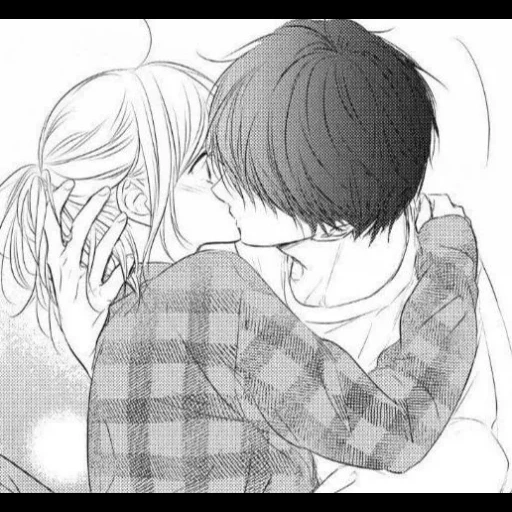 manga of a couple, anime manga, anime pairs of manga, anime pair kiss, manga haru matsu bokura kiss