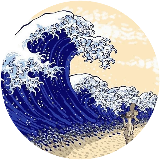 волна канагава, винсент ван гог, японский рисунок волны, хокусай картины 36 видов фудзи, хокусай большая волна канагаве