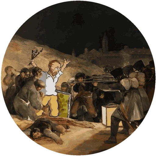 картины гойя, франсиско гойя, картины франсиско гойя, гойя расстрел повстанцев, третье мая 1808 года мадриде