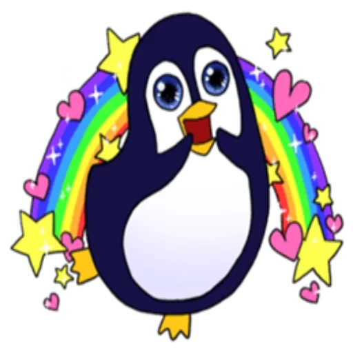 pingouins, les pingouins sont mignons, emblème du pingouin, pingouin de dessin animé, pingouin sur fond blanc