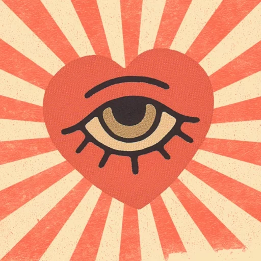 œil, humain, beaucoup d'yeux, le soleil est le visage, dessins psychédéliques