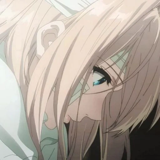 violet evergarden, chicas de anime de anime, violet evergarden anime, violet evergard está llorando, violet evergarden anime 2018