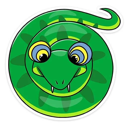 serpente, serpente di bambini, serpente verde, zmeyuk zmeyuk, cartone animato serpente