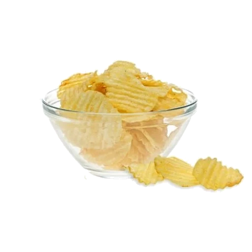 crisps, chips are corrugated, relief chips, chips with a white background, potato chips