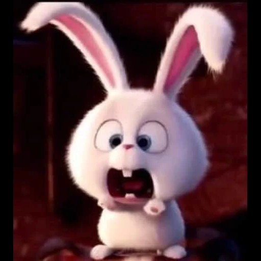 coniglio, bunny malvagio, snowball di coniglio, cartoon bunny secret life, la vita segreta degli animali domestici hare