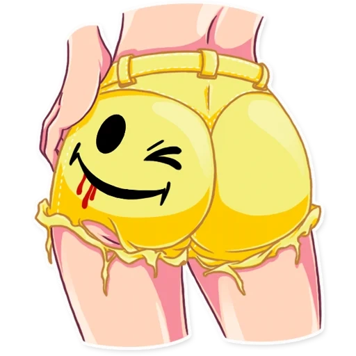 smiley popper, yellow underwear for women
