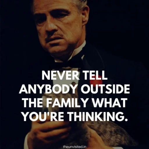 vito corleone, une citation sensée, texte anglais, citations célèbres de la vie, citations patristiques