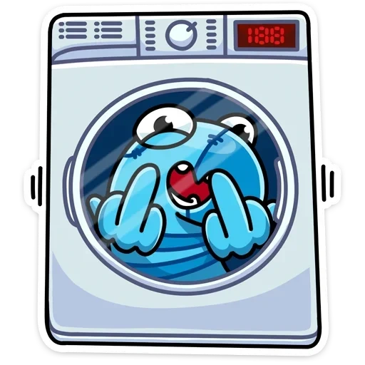 washing machine, cartoon washer, cartoon washing machine, cartoon washing machine, the washing machine is cartoon