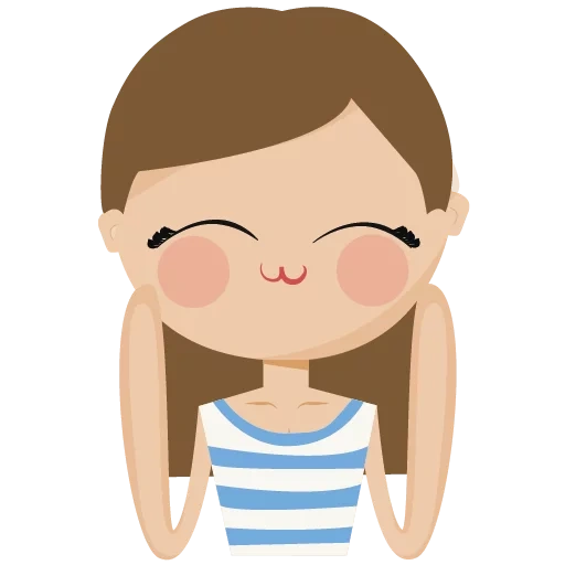 emoji, cewek-cewek, gadis emoji, gadis gadis itu tersenyum