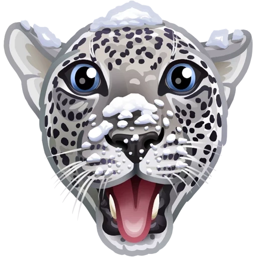 wwf, leopardo, máscara de leopardo, padrão de leopardo sorridente, leopardo da neve