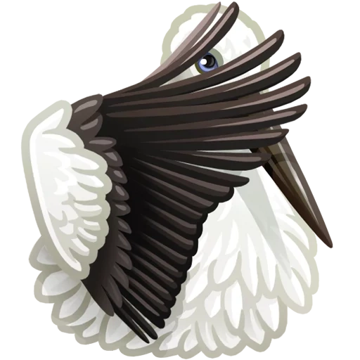 wwf, stork-shaped, angel wings, the wings of an angel