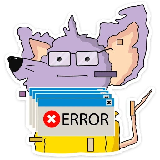 eniki, pakar, error 404, stiker kreatif