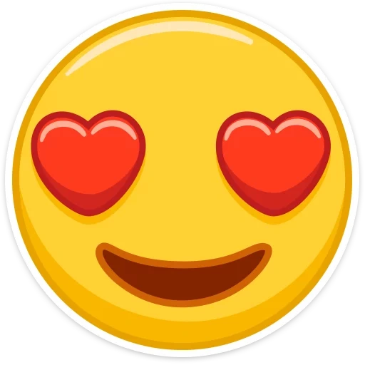 emoji, emoji, sonriente, smiley con corazones con ojos