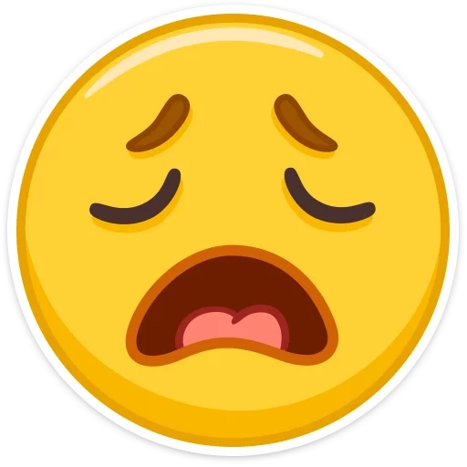 emoticônes, expressions faciales, emoticônes, emoji fatigué, emoticône triste