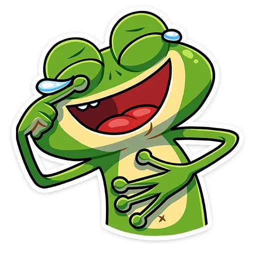 grenouille, grenouille, les amours sont mignons, les autocollants de grenouille kvakush