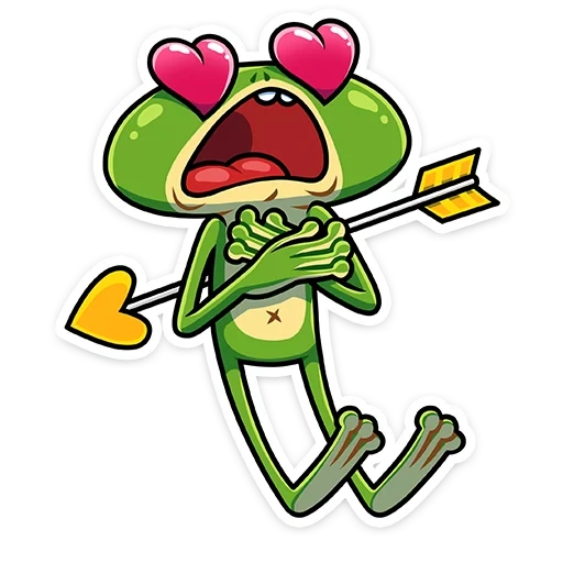 frog, frog, frog, loves are cute, the frog kvakush stickers