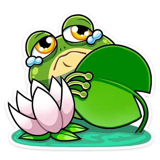 frog, loves are cute, the frog is crying, frog drawing, funny illustrations