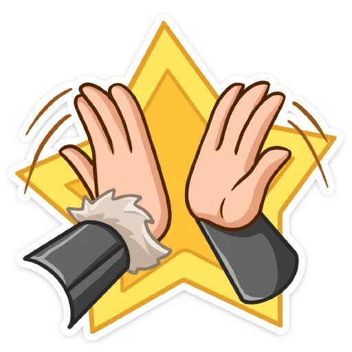emoji, 13 cartões, parte do corpo, animação de mãos batendo palmas