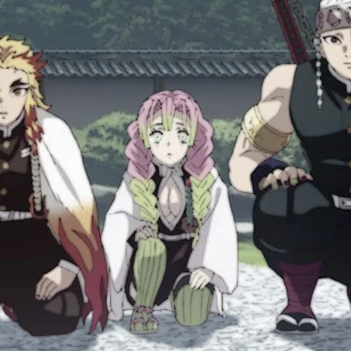 personagens de anime, kimetsu no yaiba, ovo samurai-legend, kimetsu no yaiba demon slayer, fluxo de demônios de corte de lâmina de anime