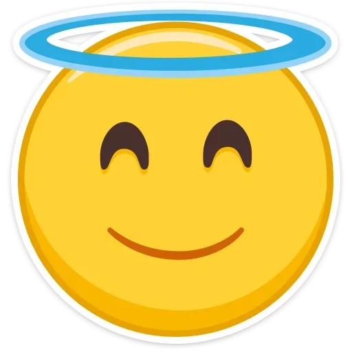 emoji, smilik angel, saint smiley