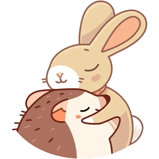hugs, little rabbit, rabbit, almonds, rabbit almond
