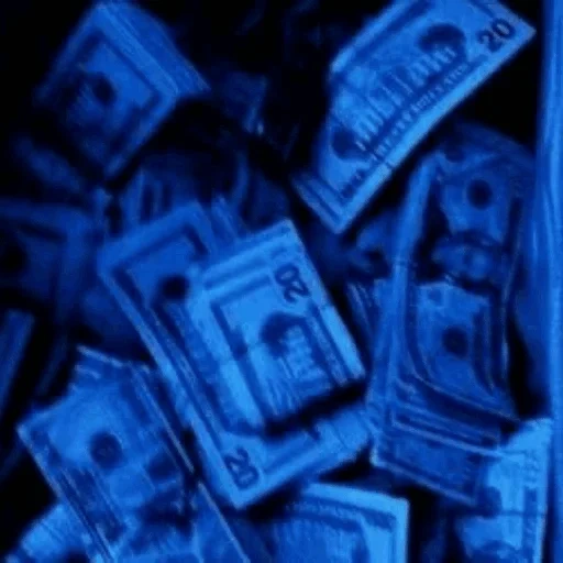 dollaro, i soldi, lo sfondo è rosso, neon blu, foto di amici