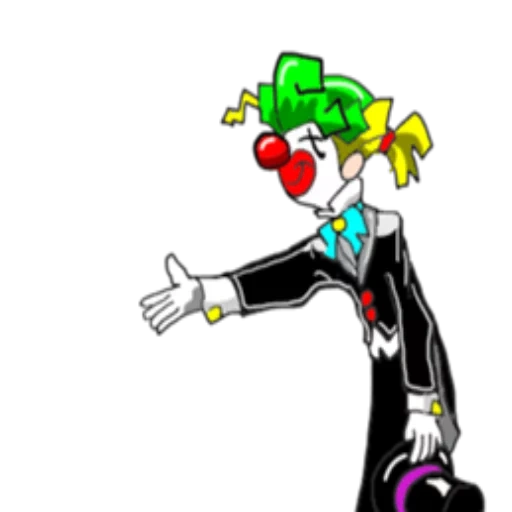 der clown, der zirkusclown, der fröhliche clown, wespe charakter clown, der animierte clown