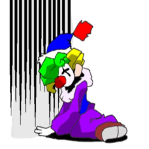 clown, clown bongo, the clown is cheerful, clown animation, sad clown animation
