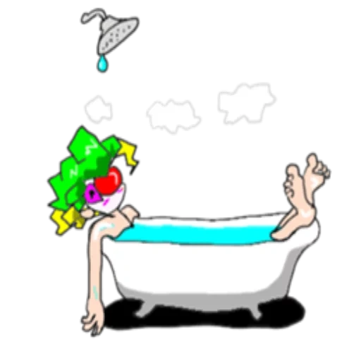 vasche da bagno, giornata di balneazione, arte del bagno, bagno, vasca da bagno da cartone animato
