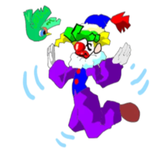 clown, joker gai, cartoon de clown, clown animé, clown animé