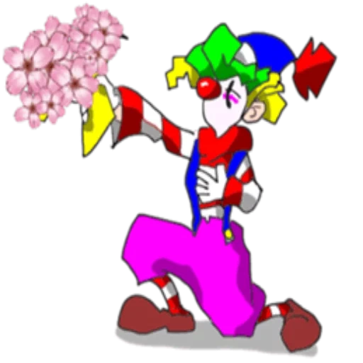 clown, cheerful clown, clown juggler, clown animation, animated clowns