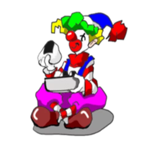 der clown, der fröhliche clown, the gift clown, clown cartoon, der animierte clown