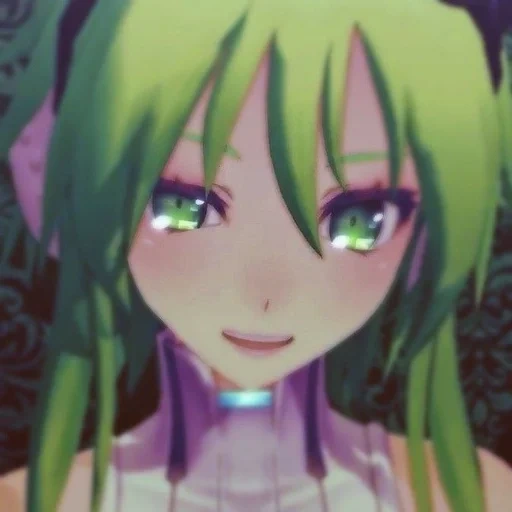 green mmd, beauté anime, mmd gumi mamaman, projet de hatsune miku diva neko