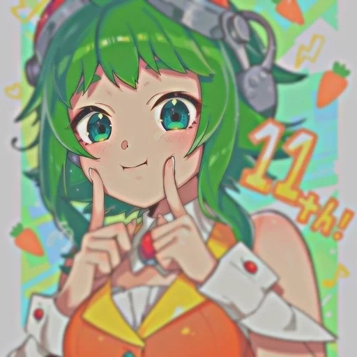 gumi, gumi, vocaloid, gumi vocaloid, voz humana gumi 2d