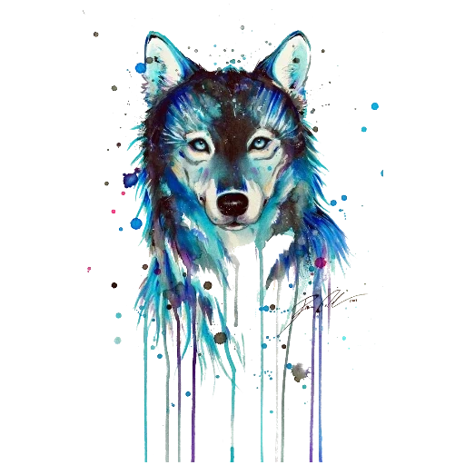 arte del lupo, sketch del lupo, tatuaggio di lupo, acquerello lupo, wolf watercolor vector