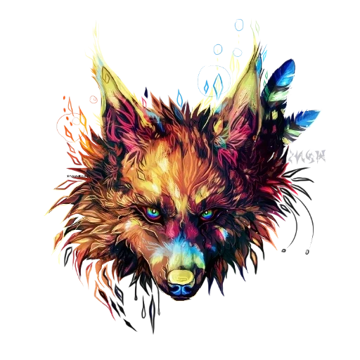 kunsttiere, tiere tattoo, wolf aquarell, tier aquarell, aquarelle