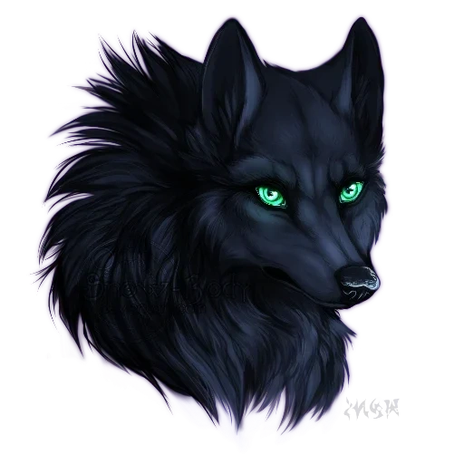 black wolf, frie convention, black wolf art, black wolf animation, black wolf with red eyes