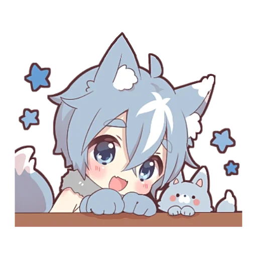 loup, art anime, chaton de cendre, personnages d'anime