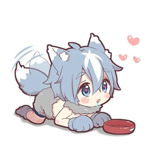 wolf, ash kitten, anime characters, anime cute drawings