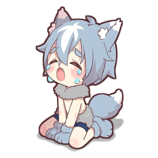 wolf, ash kitten, kawai anime, anime characters