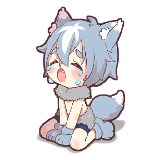 loup, chaton de cendre, anime kawai, personnages d'anime