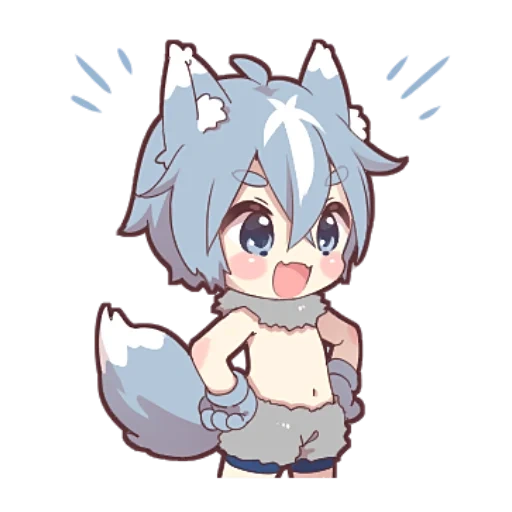 loup, chaton de cendre, anime mignon, personnages d'anime, anime dessins mignons