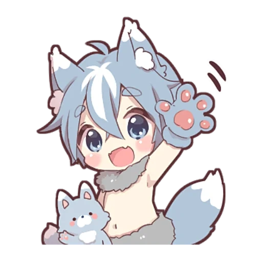 wolf, ash kitten, anime characters