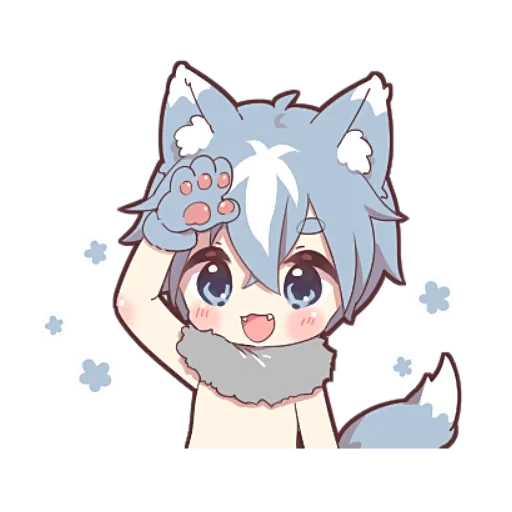 loup, anime mignon, personnages d'anime