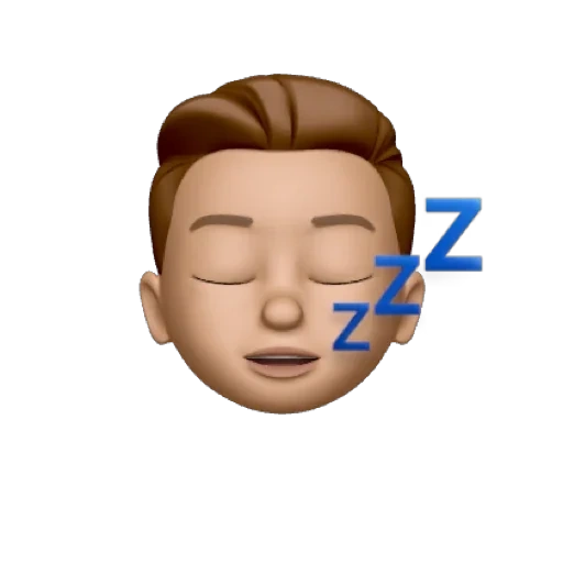 asiático, memoji, memoji está com sono, emoji branca de neve, sleepy girl emoji