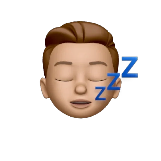 orang asia, memoji, memori tidur, ekspresi snow white, emoji cewek ngantuk