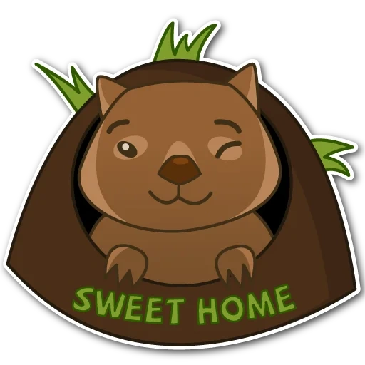 wombat, wombat lindo, dibujo de wombat