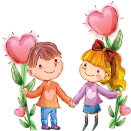 children, clipart, friendship clipart, children's day drawings, image of a girl’s boy