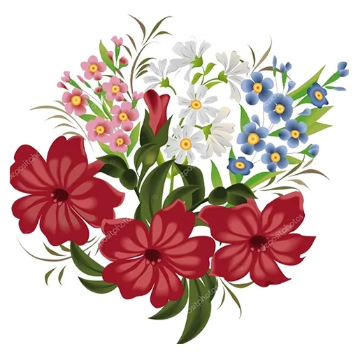 blumen, blumenmuster, vektorblumen, margarita blumen, blumenillustration