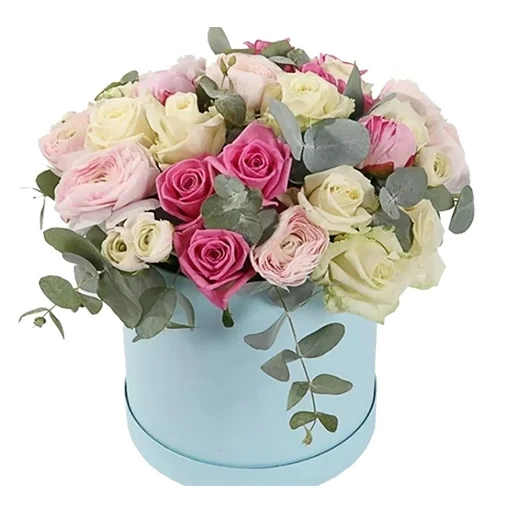 caja de flores, un ramo de una caja de sombrero, ramos de cajas de flores, flores de cajas de sombrero, caja de sombrero con flores